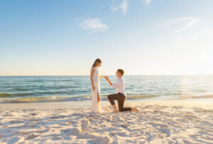 engagement session on beach