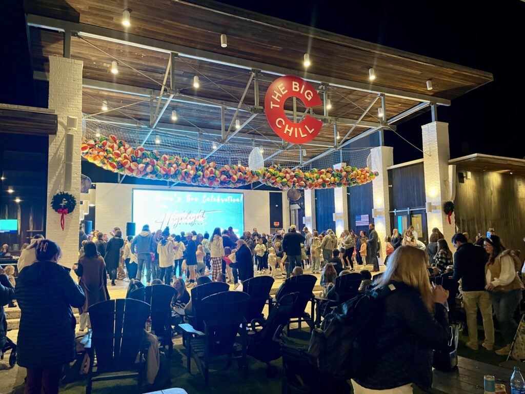 New Year’s Eve celebration at The Big Chill on 30A with live music and outdoor crowds